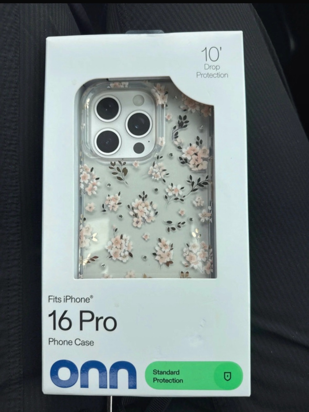 On Running Clear Floral Phone Case in Pale Pink and Gold for iPhone 16 Pro